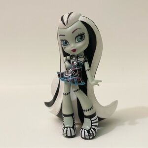 Monster High Frankie Stein 4" Vinyl Figure Black & White Collectible 2014